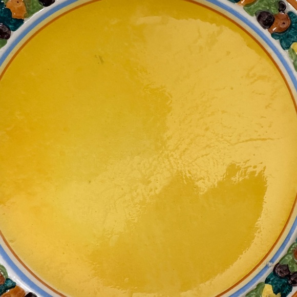 Vintage Majolica Fruit Wreath Della Robbia Italian Numbered Salad/Dessert Plate - Picture 5 of 5